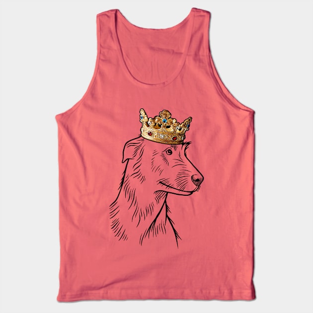 Irish Wolfhound Dog King Queen Wearing Crown Tank Top by millersye